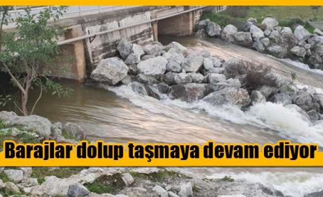 Gayretköy barajından taşan su Güzelyurt barajına ulaştı