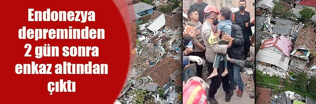 Endonezya depreminden 2 gün sonra enkaz altından çıktı