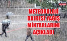 Meteoroloji Dairesi yağış miktarlarını açıkladı