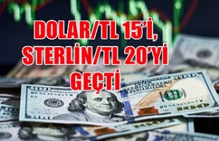 Dolar/TL 15’i, Sterlin/TL 20’yi geçti