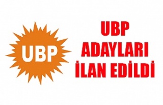 UBP adayları ilan edildi