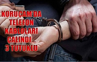Koruçam’da telefon kabloları çalındı… 3 tutuklu