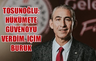 Tosunoğlu: Hükümete güvenoyu verdim. İçim buruk