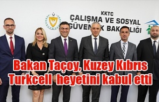 Bakan Taçoy, Kuzey Kıbrıs Turkcell heyetini kabul...