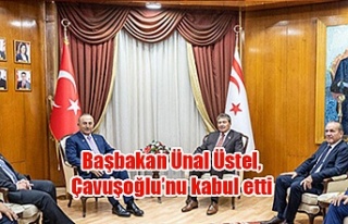 Başbakan Ünal Üstel, Çavuşoğlu’nu kabul etti