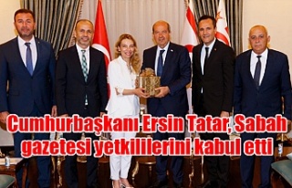 Cumhurbaşkanı Ersin Tatar, Sabah gazetesi yetkililerini...