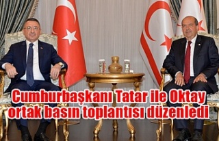 Cumhurbaşkanı Tatar ile Oktay ortak basın toplantısı...