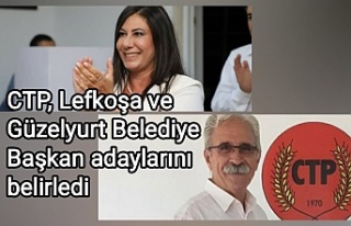 CTP, Lefkoşa ve Güzelyurt Belediye Başkan adaylarını...