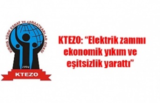 KTEZO: “Elektrik zammı ekonomik yıkım ve eşitsizlik...