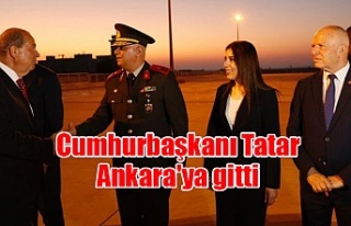 Cumhurbaşkanı Tatar Ankara'ya gitti