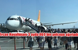 Ercan Havalimanı 3 ayda 869 bin yolcuyu ağırladı
