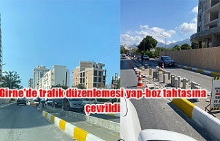 Girne'de trafik düzenlemesi yap-boz tahtasına...