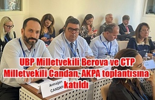 UBP Milletvekili Berova ve CTP Milletvekili Candan,...