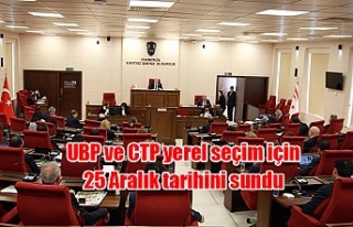 UBP ve CTP yerel seçim için 25 Aralık tarihini...