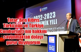 Tatar: Ben Kıbrıs Türkü’nün ve Türkiye Cumhuriyeti’nin...