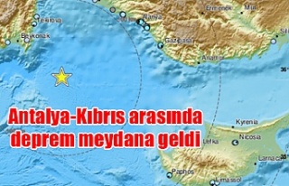 Antalya-Kıbrıs arasında deprem meydana geldi
