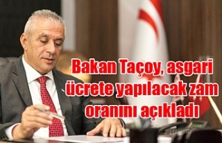 Bakan Taçoy, asgari ücrete yapılacak zam oranını...