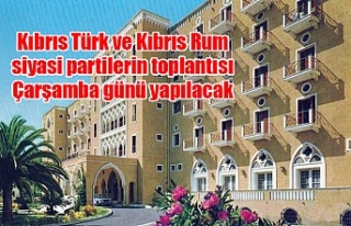 Kıbrıs Türk ve Kıbrıs Rum siyasi partilerin toplantısı...