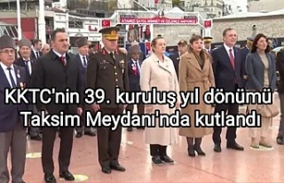 KKTC'nin 39. kuruluş yıl dönümü Taksim Meydanı'nda...
