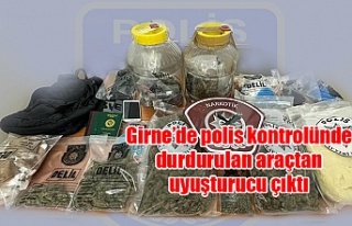 Girne’de polis kontrolünde durdurulan araçtan...