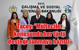 Çalışma Bakanı Taçoy: “Mülteciler konusunda...