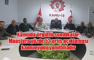 Kamuda örgütlü sendikalar: Maaşlara yüzde 52...