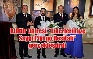 Kültür Dairesi, “Liderlerimize Saygı Piyano Resitali”...
