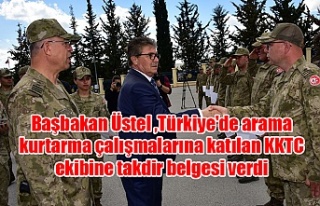 Başbakan Üstel ,Türkiye'de arama kurtarma...