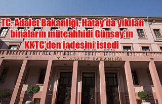 TC. Adalet Bakanlığı, Hatay'da yıkılan binaların...