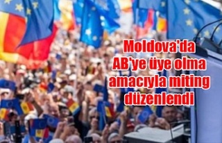 Moldova'da AB'ye üye olma amacıyla miting...