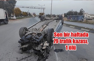 Son bir haftada 79 trafik kazası, 1 ölü