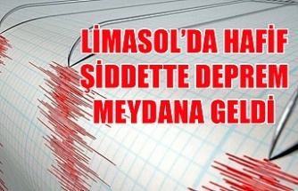 Limasol’da hafif şiddette deprem meydana geldi