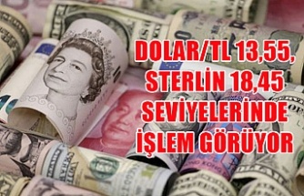 Dolar/TL 13,55, Sterlin 18,45 seviyelerinde işlem görüyor