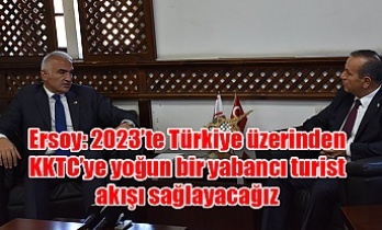 Ersoy: 2023’te Türkiye üzerinden KKTC’ye yoğun bir yabancı turist akışı sağlayacağız