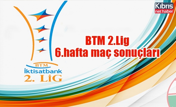 İktisatbank BTM 2.Lig 6.hafta maç sonuçları