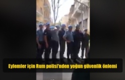 Eylemler için Rum polisi'nden yoğun güvenlik önlemi