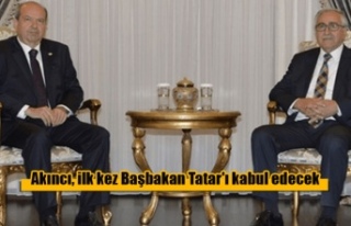 Akıncı, ilk kez Başbakan Tatar'ı kabul edecek
