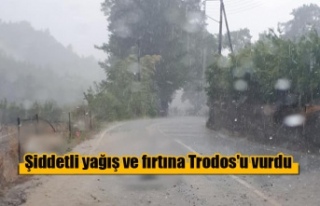Trodos'ta yoğun yağış