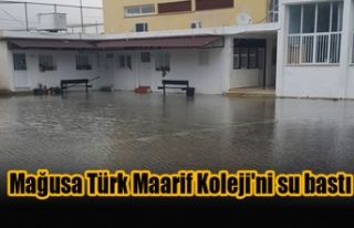 Mağusa Türk Maarif Koleji'ni su bastı