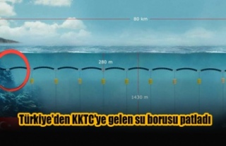 Türkiye'den KKTC'ye gelen su borusu patladı