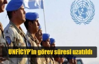 UNFİCYP’in görev süresi uzatıldı