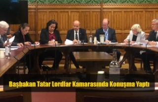Başbakan Tatar Lordlar Kamarasında Konuşma Yaptı