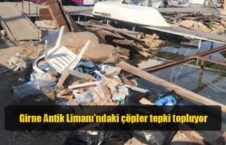 Girne Antik Limanı'ndaki çöpler tepki topluyor