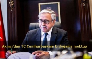Akıncı'dan TC Cumhurbaşkanı Erdoğan'a...