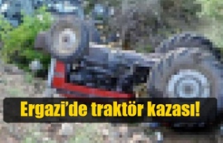 Ergazi’de traktör kazası!