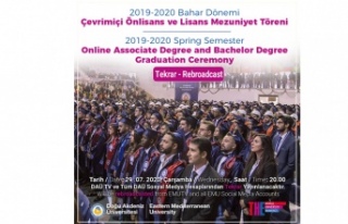 DAÜ 2019-2020 akademik yılı bahar dönemi mezuniyet...