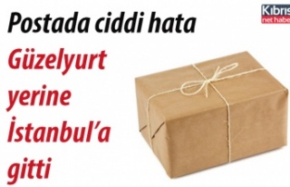 Girne’den Güzelyurt’a gönderilen paket İstanbul’a...