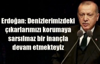 Erdoğan: Denizlerimizdeki çıkarlarımızı korumaya...