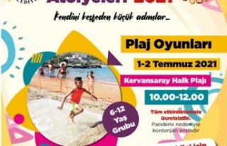 Girne Belediyesi çocuklar için plaj oyunları düzenliyor