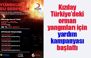 Kızılay, Türkiye’deki orman yangınları için...